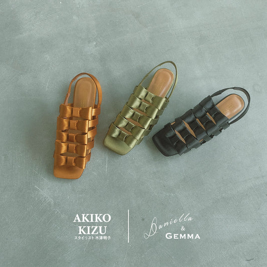 【AKIKO KIZU × Daniella & GEMMA】リボンフラットサンダル_GE24955