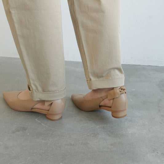 《再入荷》バックリボンポインテッドフラットパンプス_DA25102