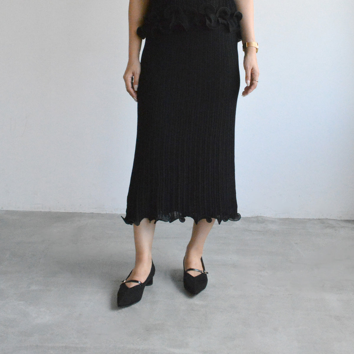 《NEW 26FW》パンチングポインテッドパンプス_DA26053