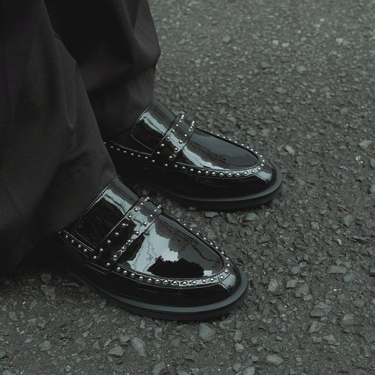 =RESTOCK=【レイン対応】スタッズモチーフローファー_GE23401