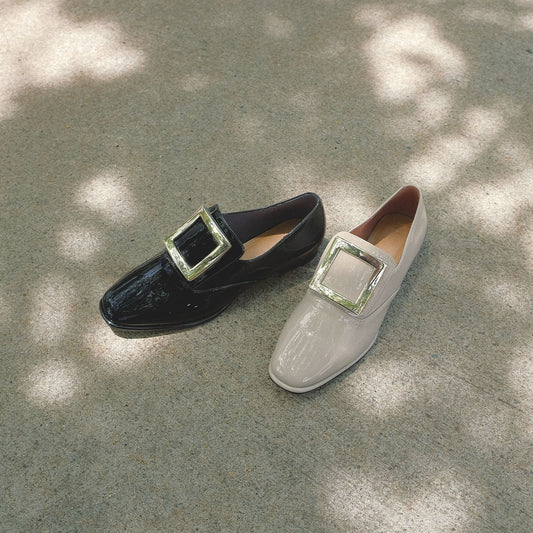 【レイン対応】スクエアモチーフローファー_GE24451