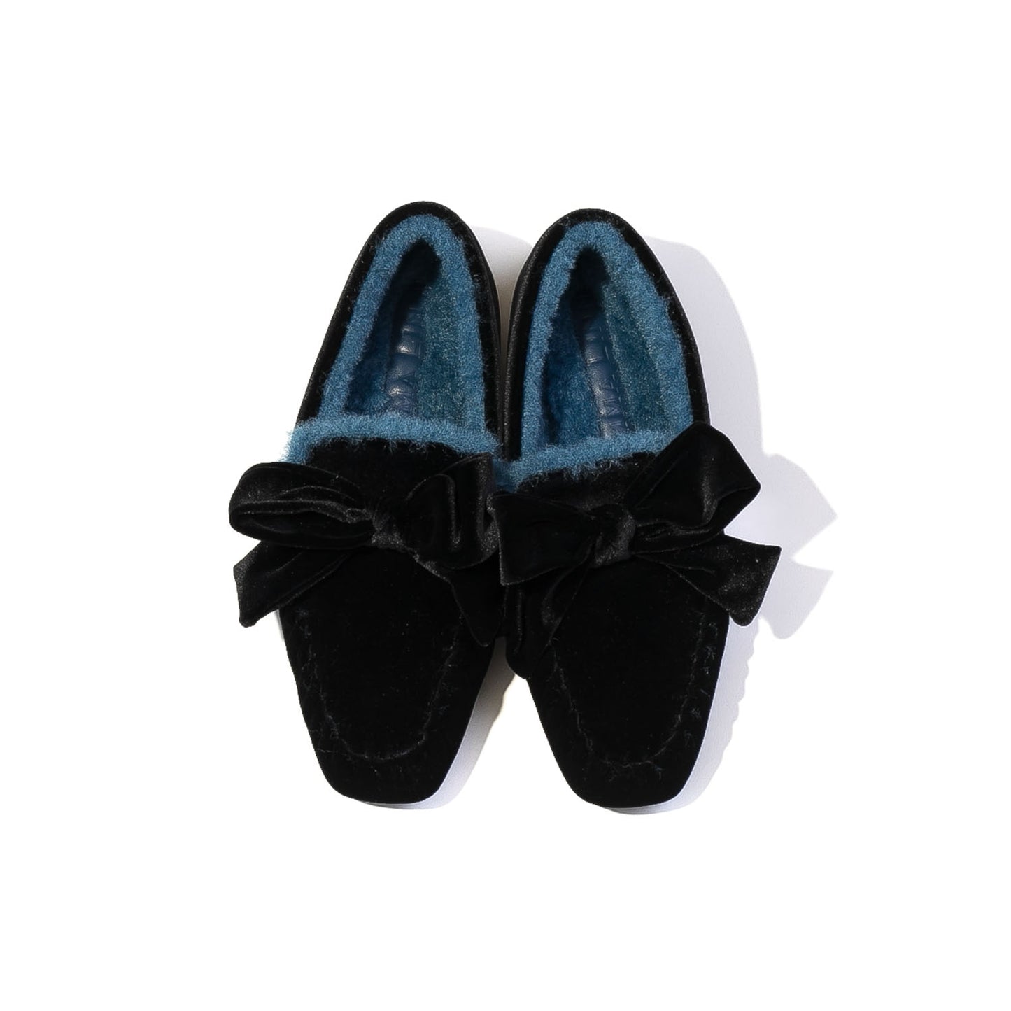 リボンモチーフベロアモカシューズ_GE24460