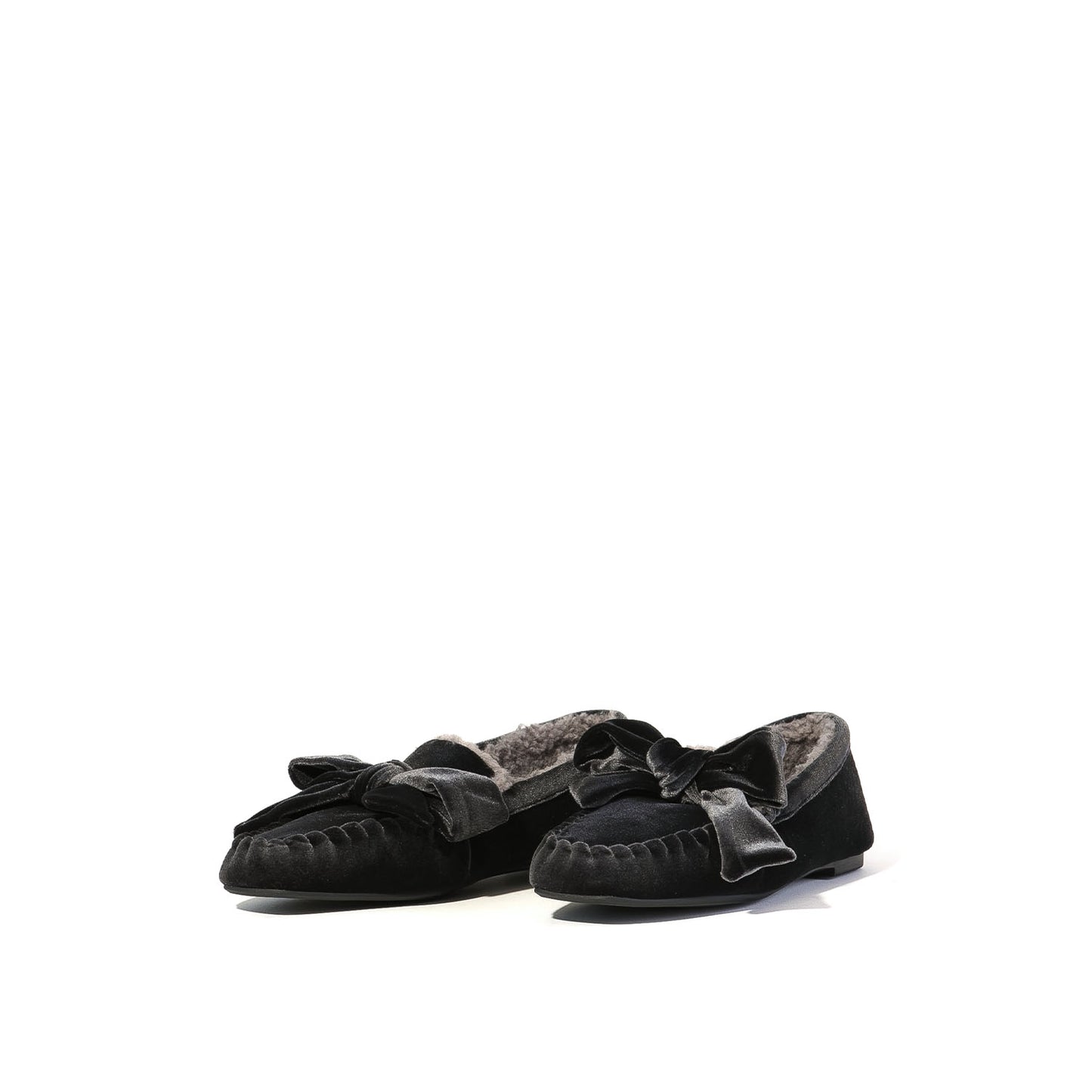 リボンモチーフベロアモカシューズ_GE24460