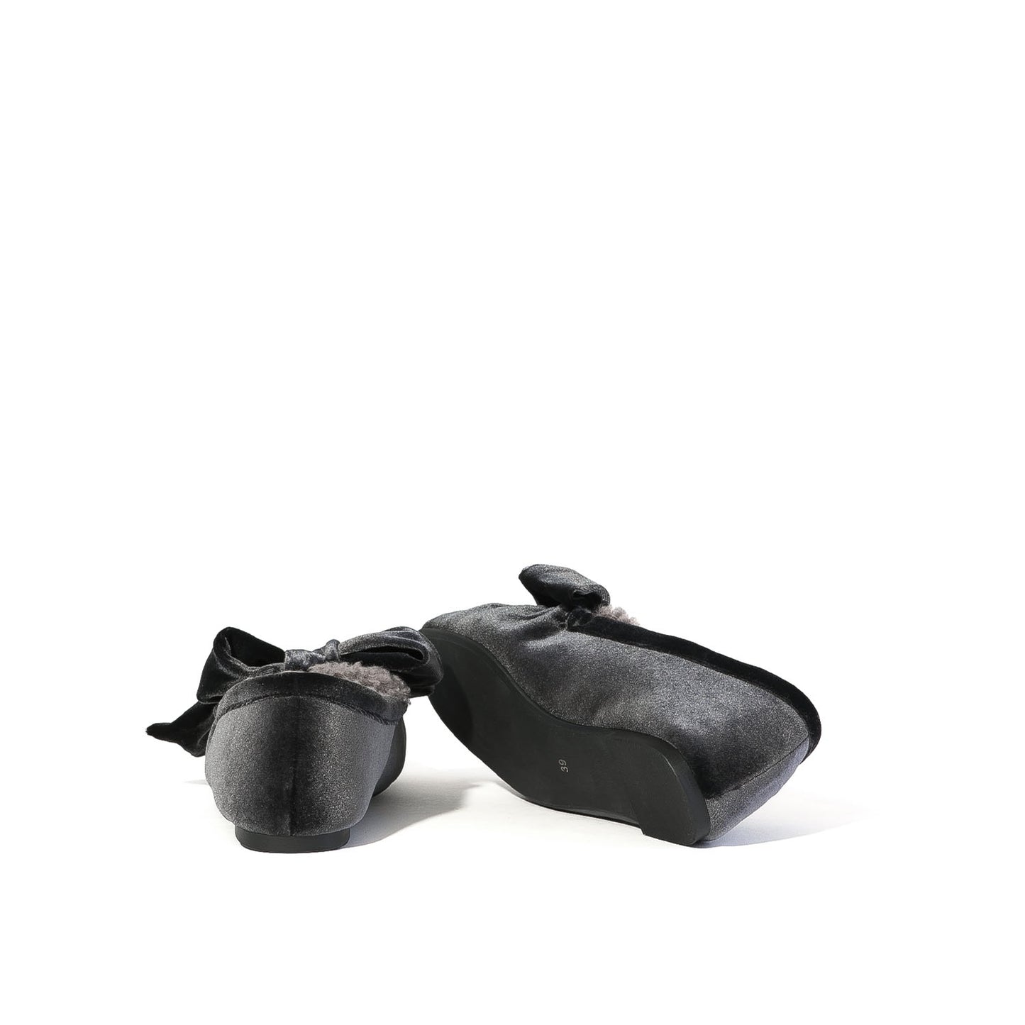 リボンモチーフベロアモカシューズ_GE24460