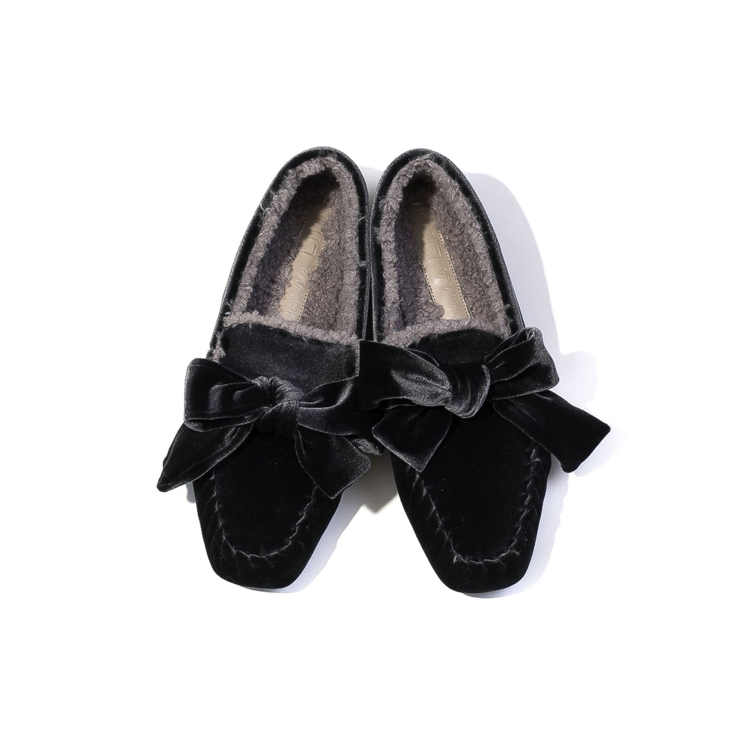 リボンモチーフベロアモカシューズ_GE24460