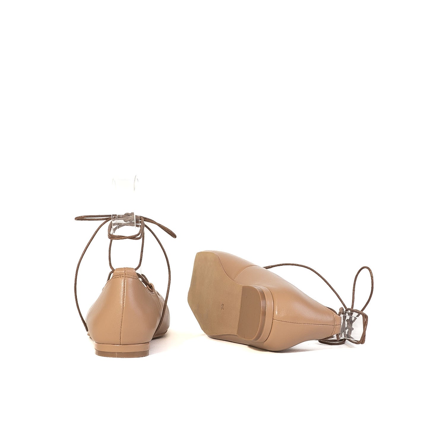 スクエアトゥギリーフラットシューズ_GE25105