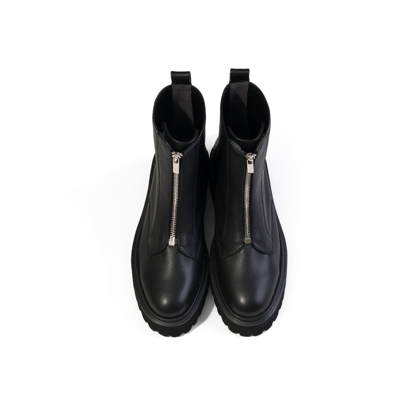 フロントジップボリュームソールブーツ_GE25649
