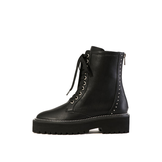 【レイン対応】レースアップボリュームソールブーツ_GE25650