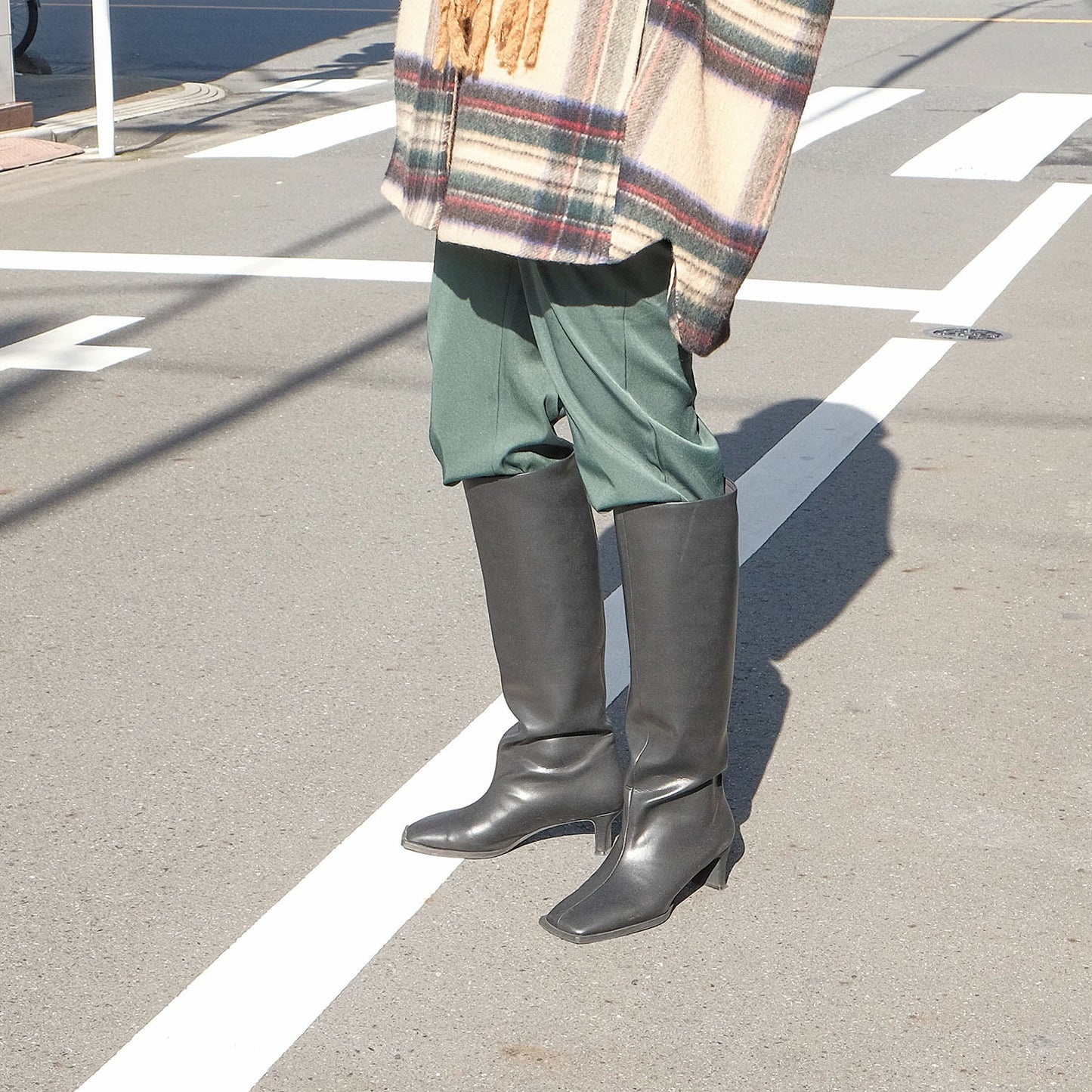 ■【Gina × Daniella&GEMMA】【レイン対応】セミルーズロングブーツ_GE22633