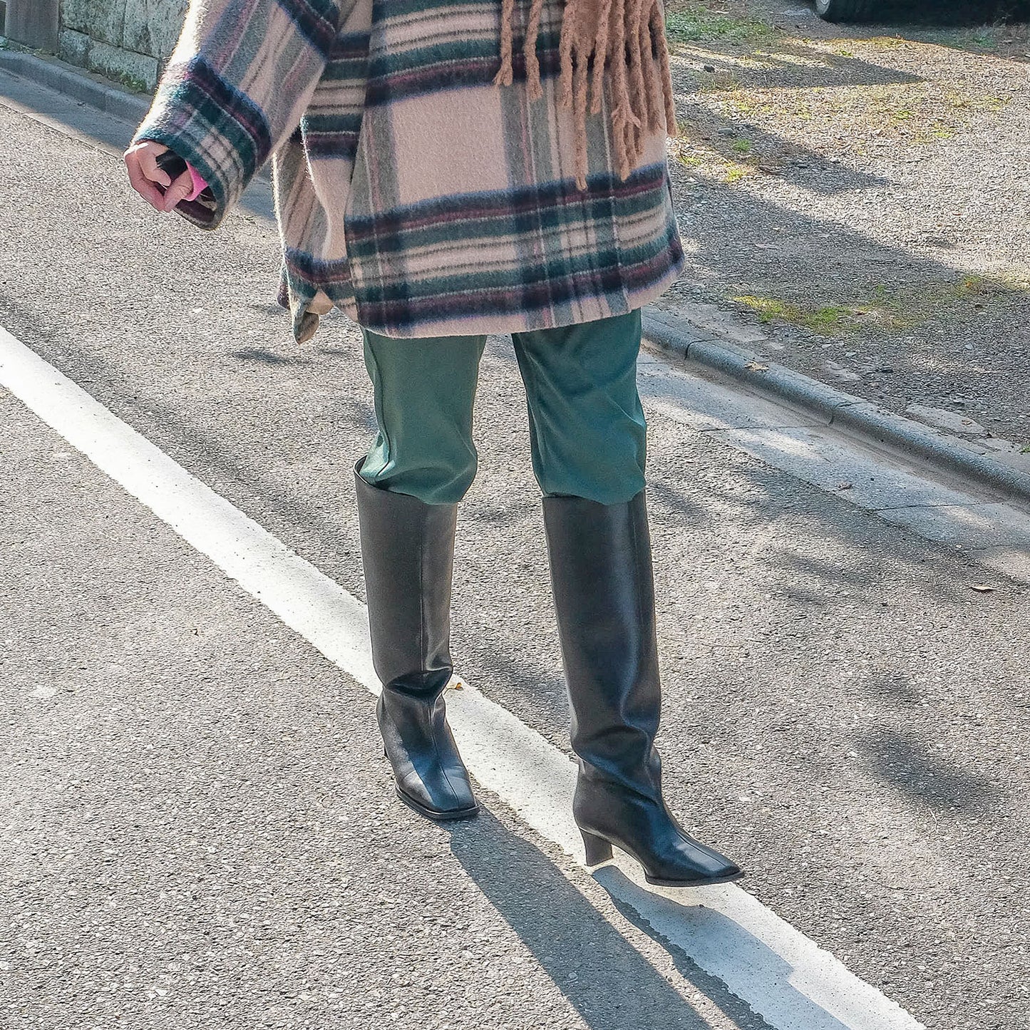 ■【Gina × Daniella&GEMMA】【レイン対応】セミルーズロングブーツ_GE22633