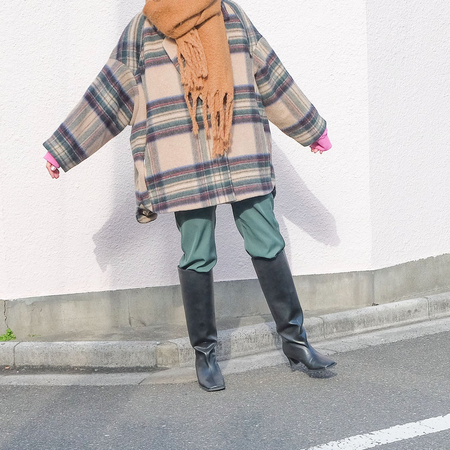 ■【Gina × Daniella&GEMMA】【レイン対応】セミルーズロングブーツ_GE22633