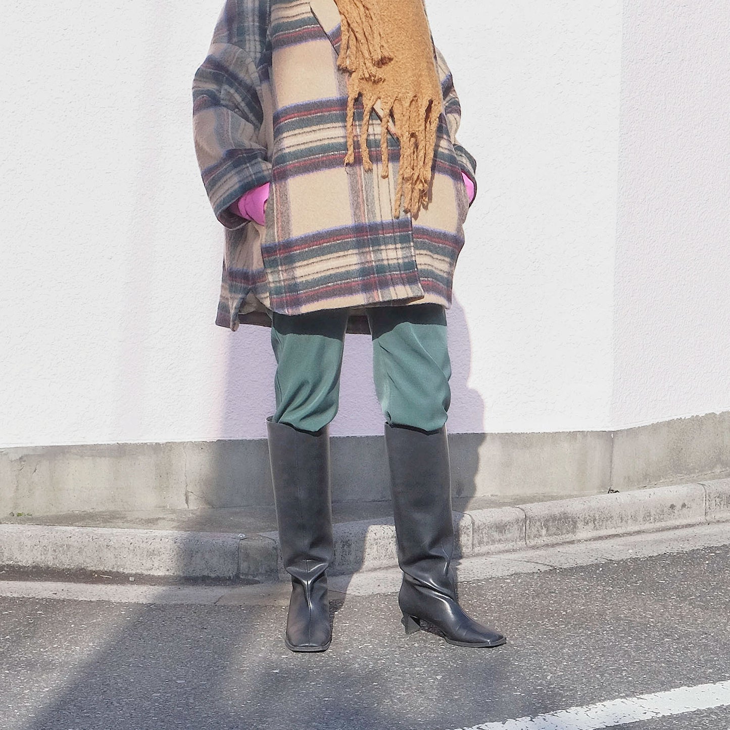 ■【Gina × Daniella&GEMMA】【レイン対応】セミルーズロングブーツ_GE22633