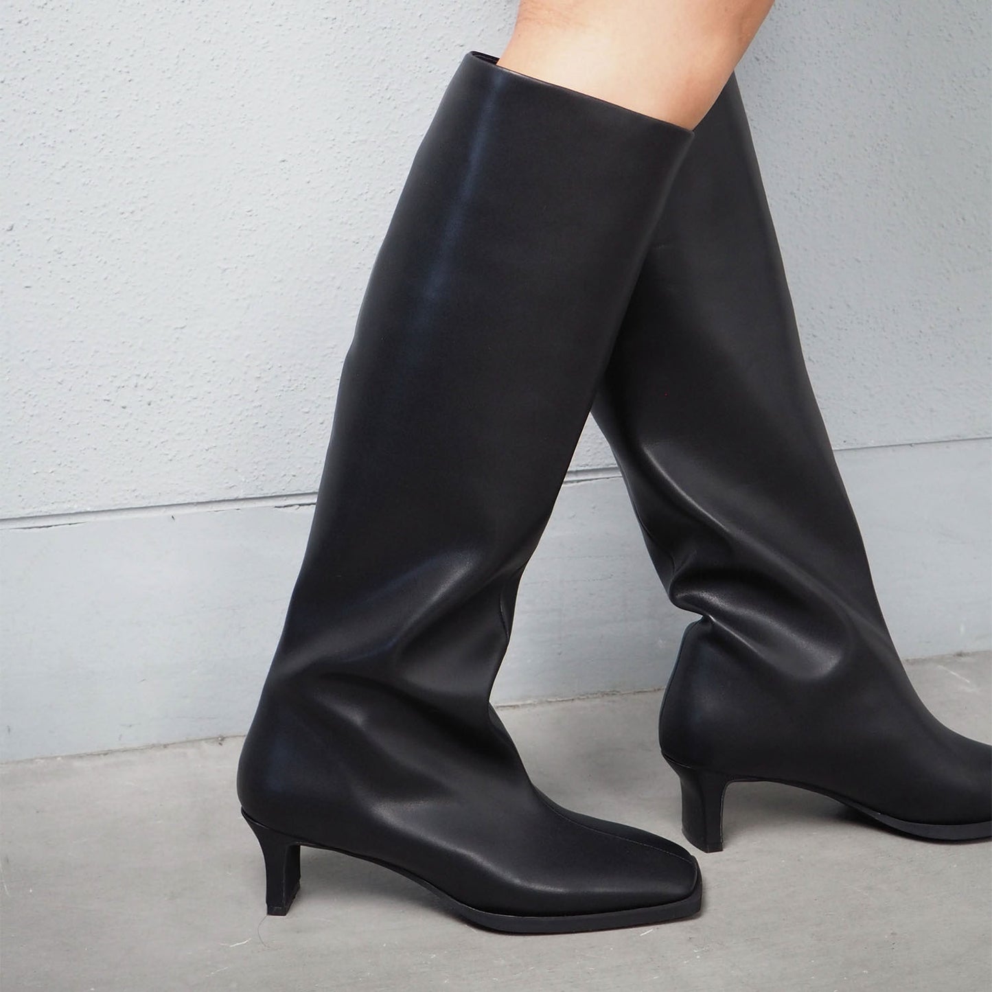 ■【Gina × Daniella&GEMMA】【レイン対応】セミルーズロングブーツ_GE22633