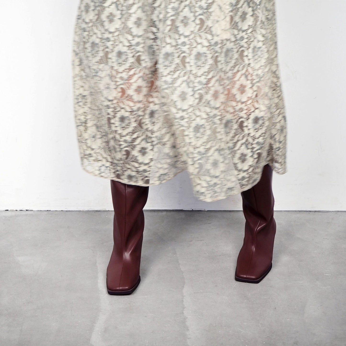 ■【Gina × Daniella&GEMMA】【レイン対応】セミルーズロングブーツ_GE22633