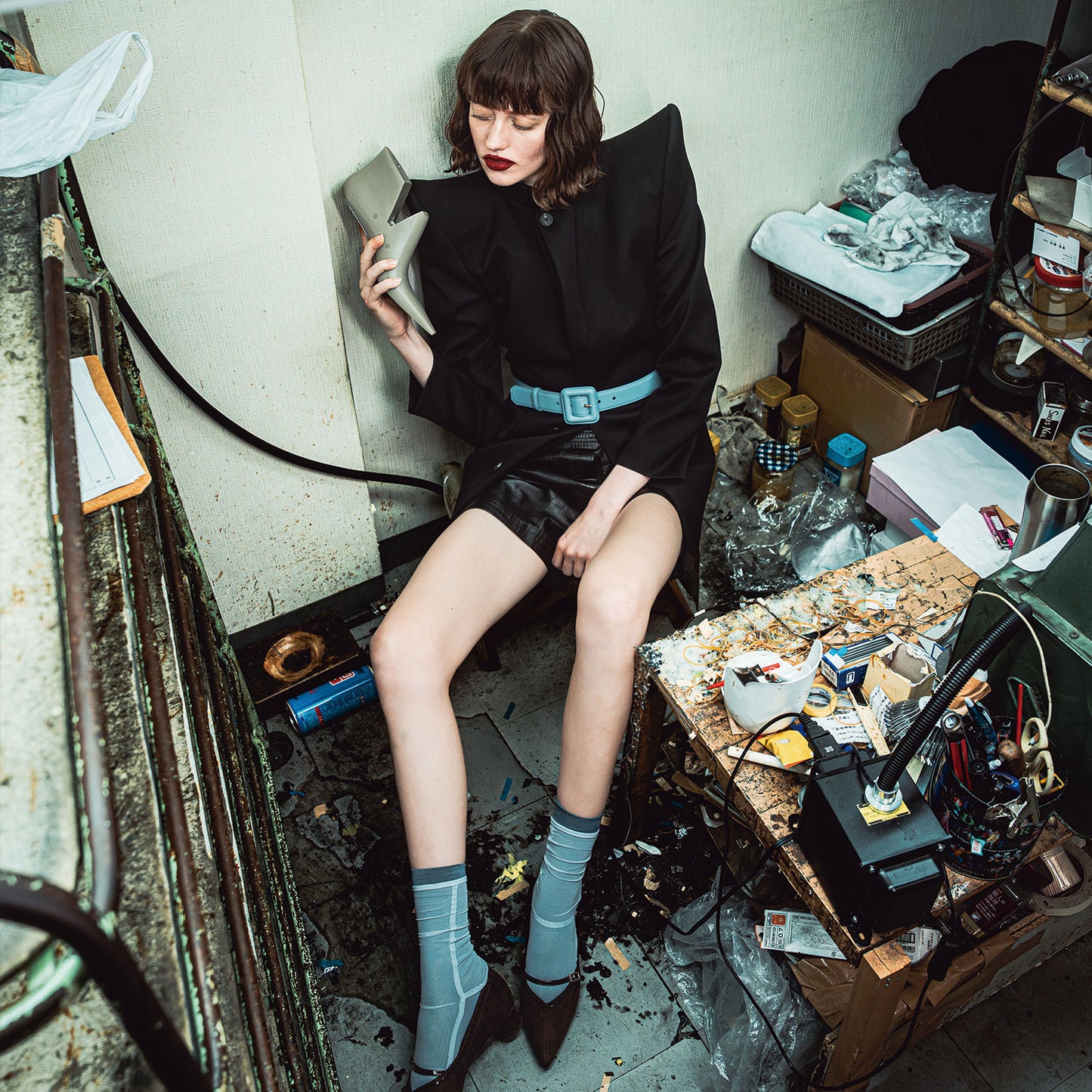《NEW 26FW》パンチングポインテッドパンプス_DA26053