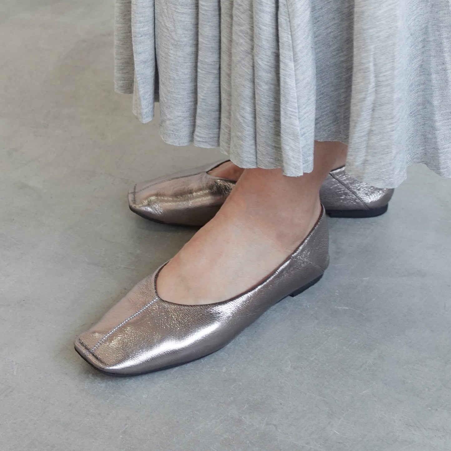 《再入荷》トゥステッチフラットシューズ_GE23187