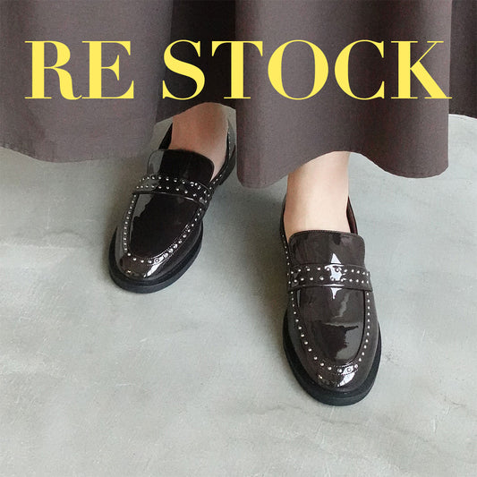 【レイン対応】スタッズモチーフローファー_GE23401