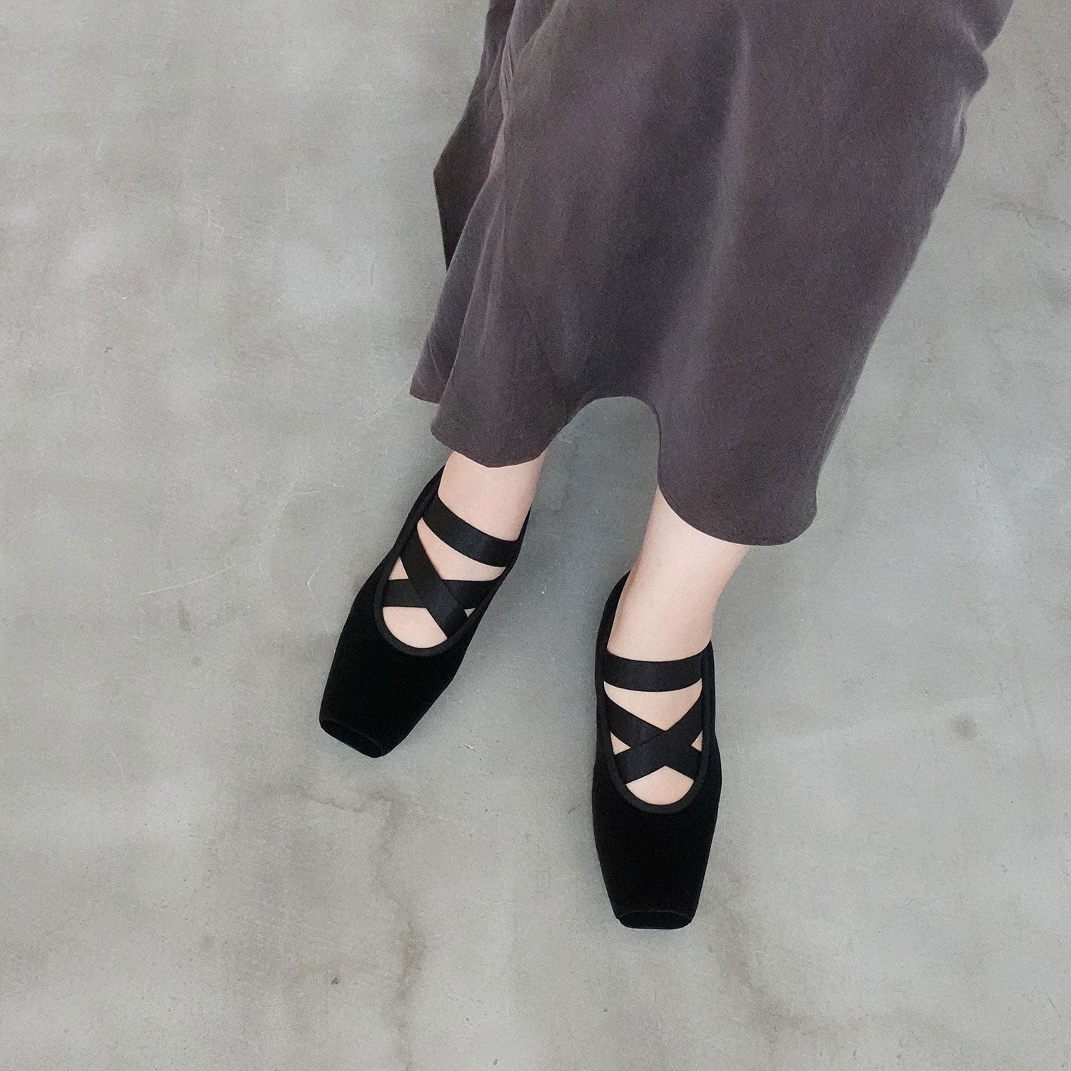 Daniella & GEMMA ONLINE STORE – =予約受注=スクエアバレエフラット