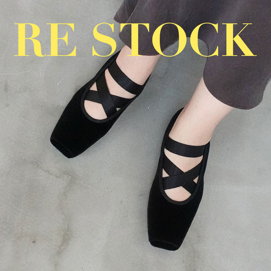 スクエアバレエフラットパンプス_GE25145