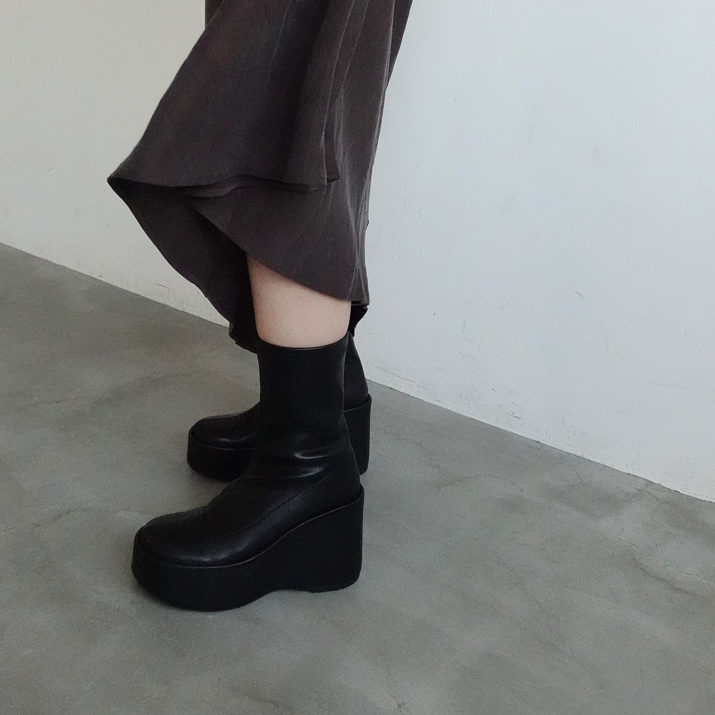 【レイン対応】ウエッジボリュームソールブーツ_GE25648