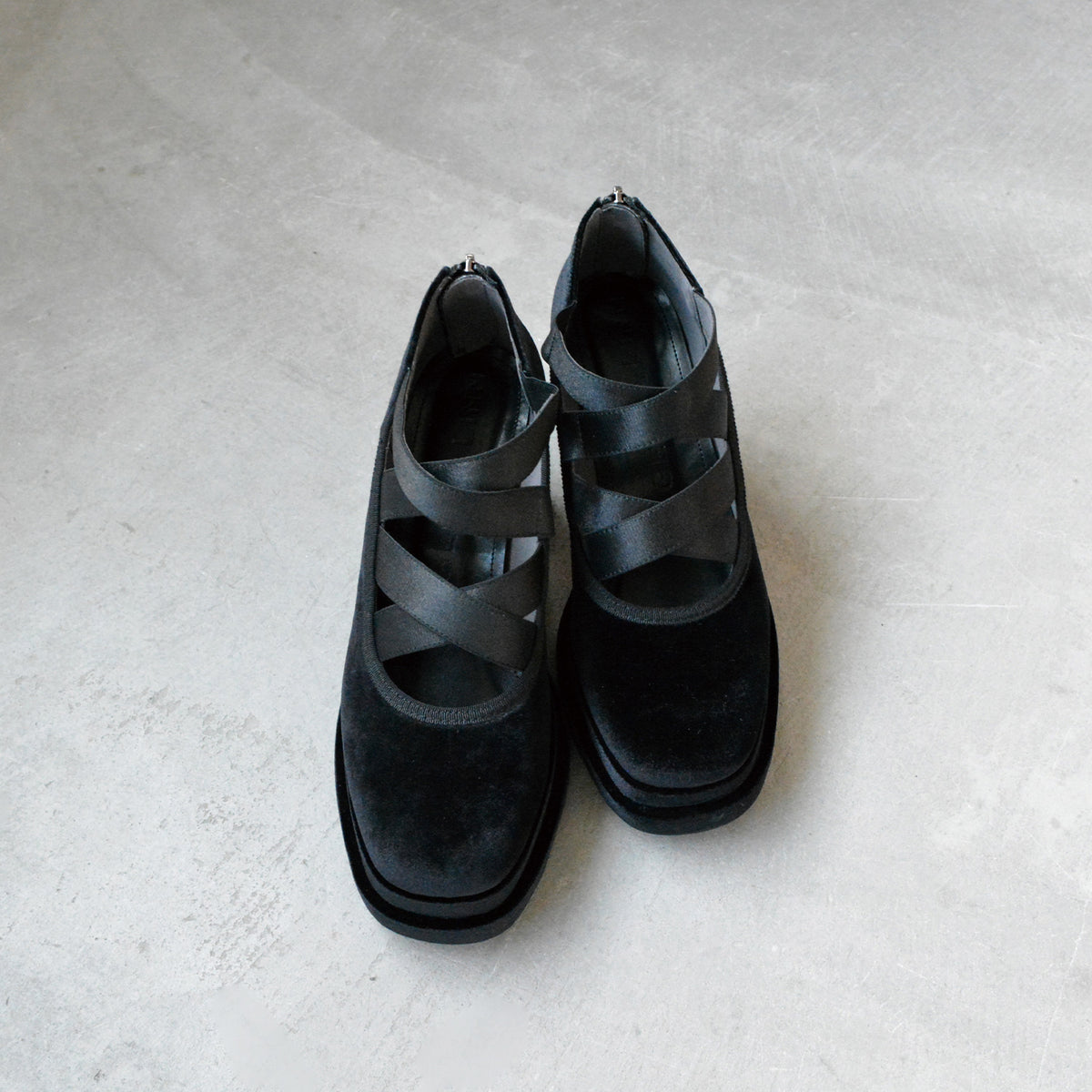 《NEW 26FW》ダブルストームベロアバレエパンプス_GE26014