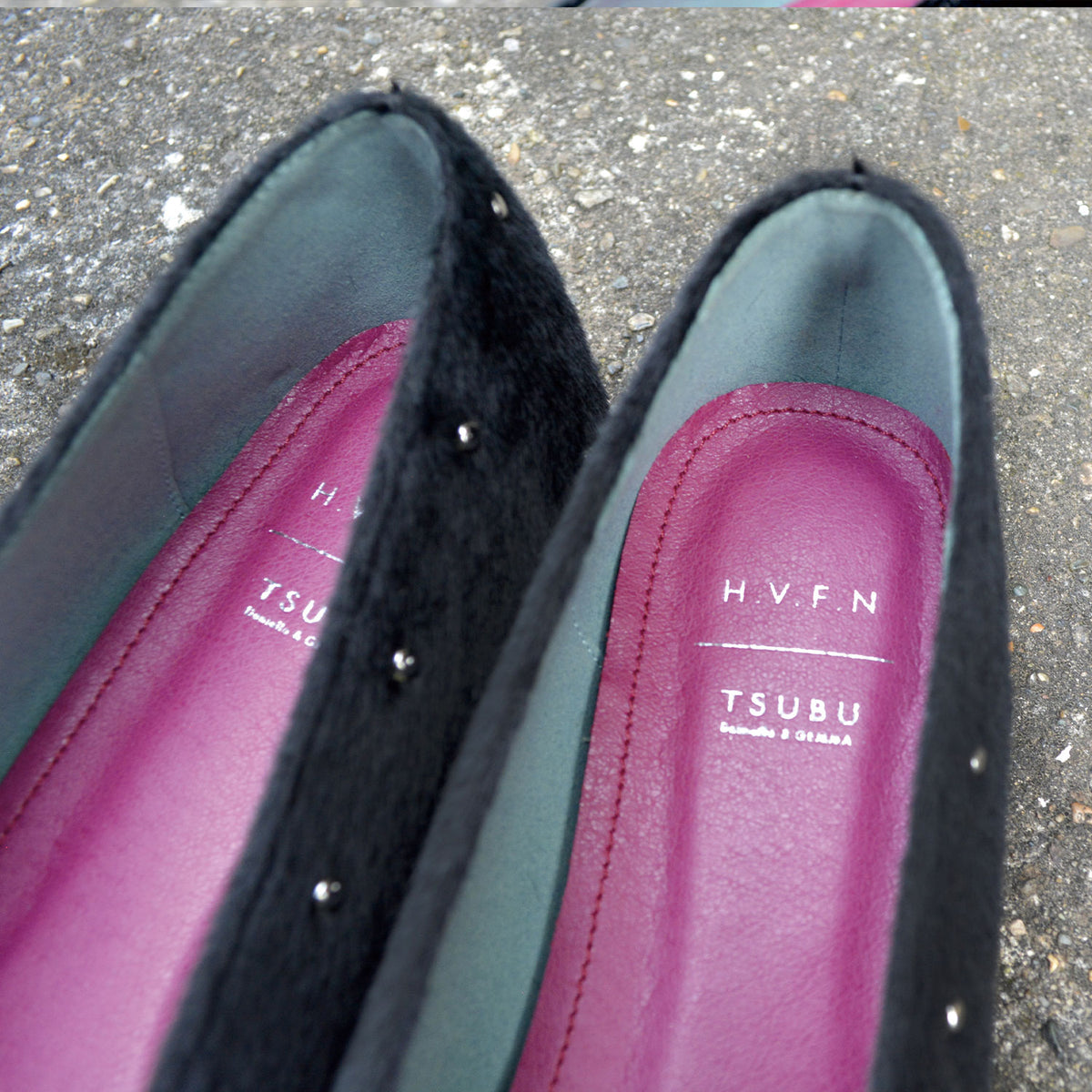 《NEW 26FW》【H.V.F.N×TSUBU】ラウンドバレエシューズ_GE26100