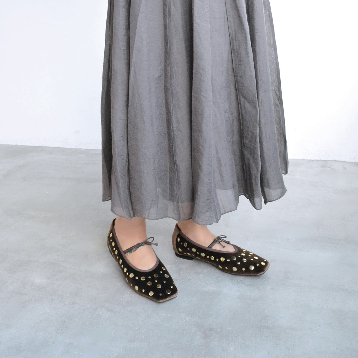 《NEW 26FW》メタルパーツバレエシューズ_GE26189