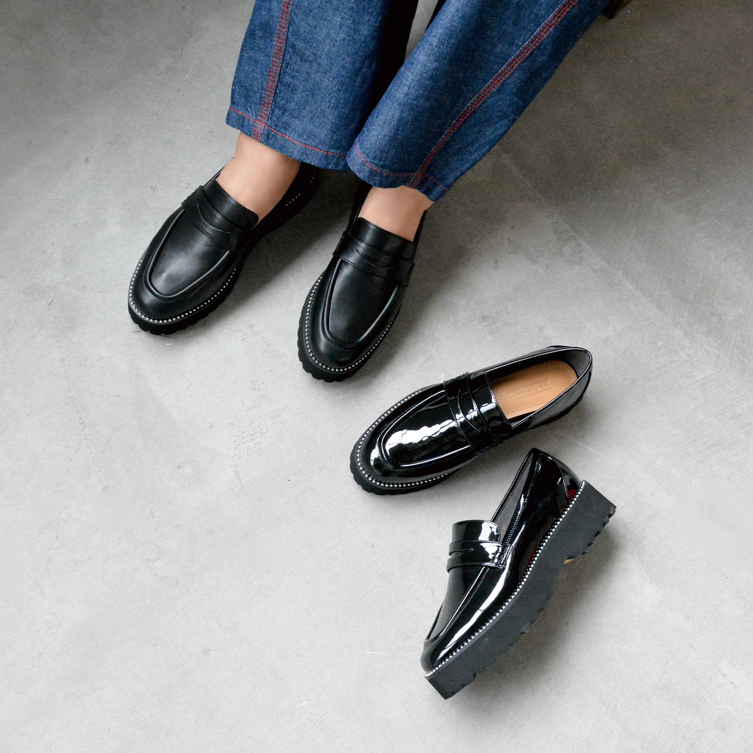 Daniella & GEMMA ONLINE STORE – 【レイン対応】スタッズローファー