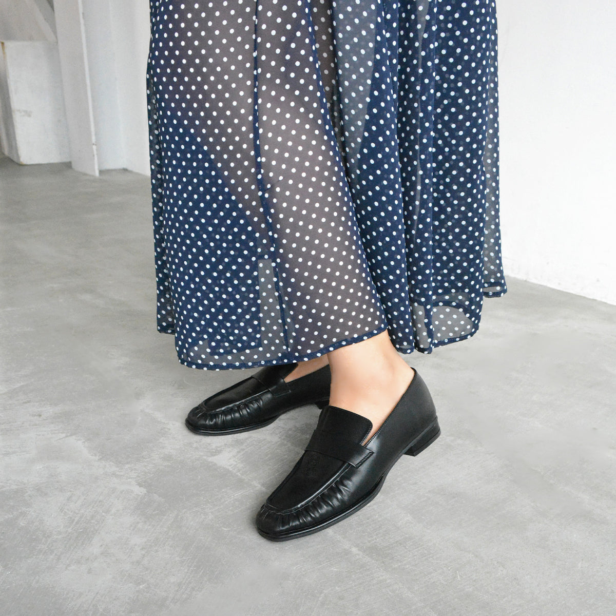 《NEW 26FW》【レイン対応】ギャザーローファー_GE26495