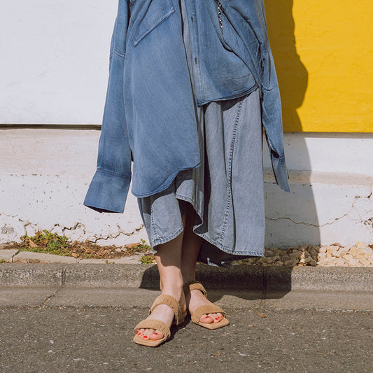 《春夏新作》【TSUBU】フリンジミュール_GE26975